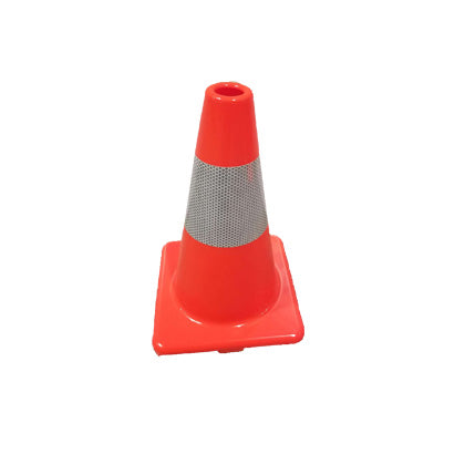 12 Inch Orange Traffic Cone With One 4 Inch High Intensity Collar